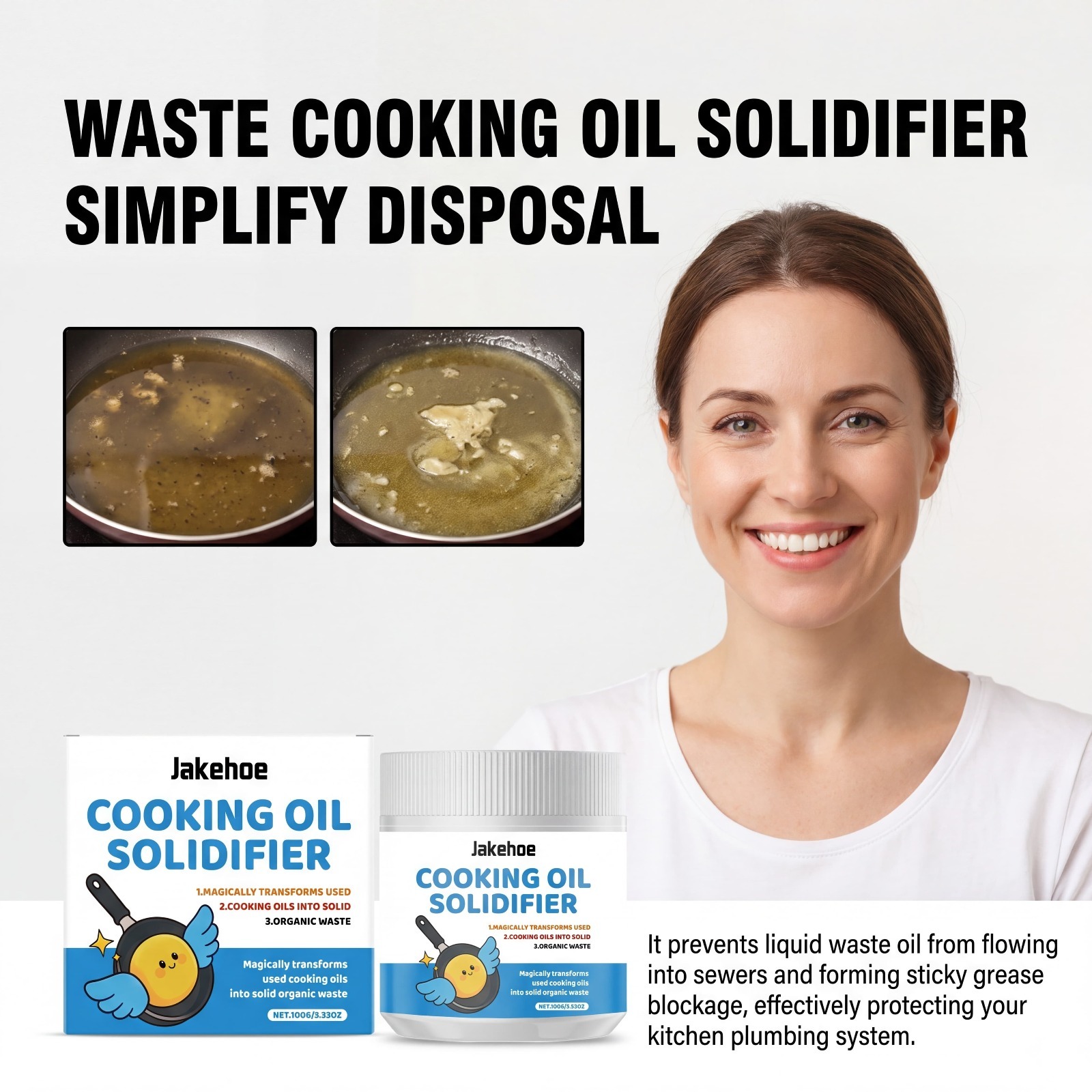 Polvo Solidificador de Aceite  - Home Cooking Oil Disposal reseña y precio