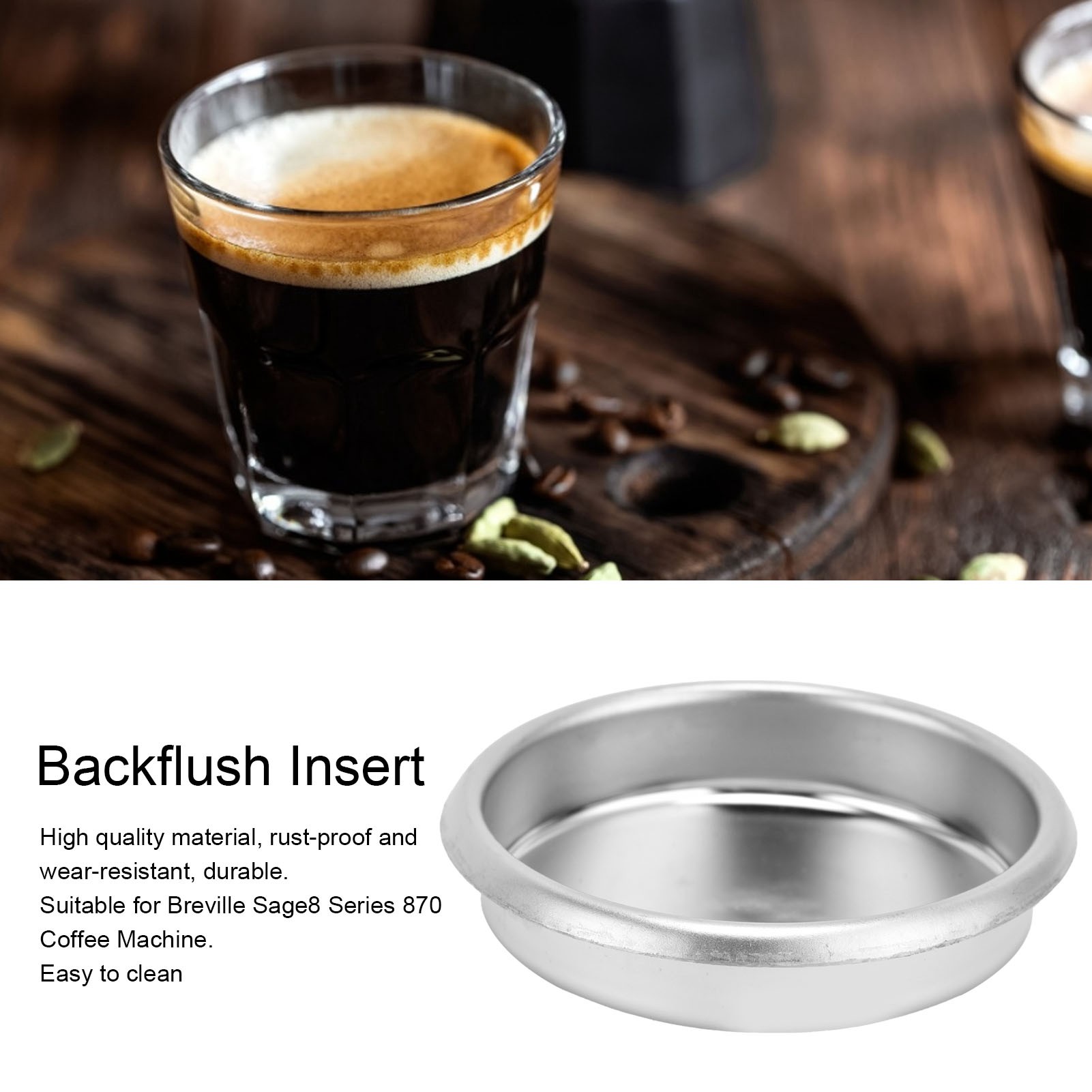 Filtro ciego de Metal con inse - Breville Espresso Bes870 reseña y precio