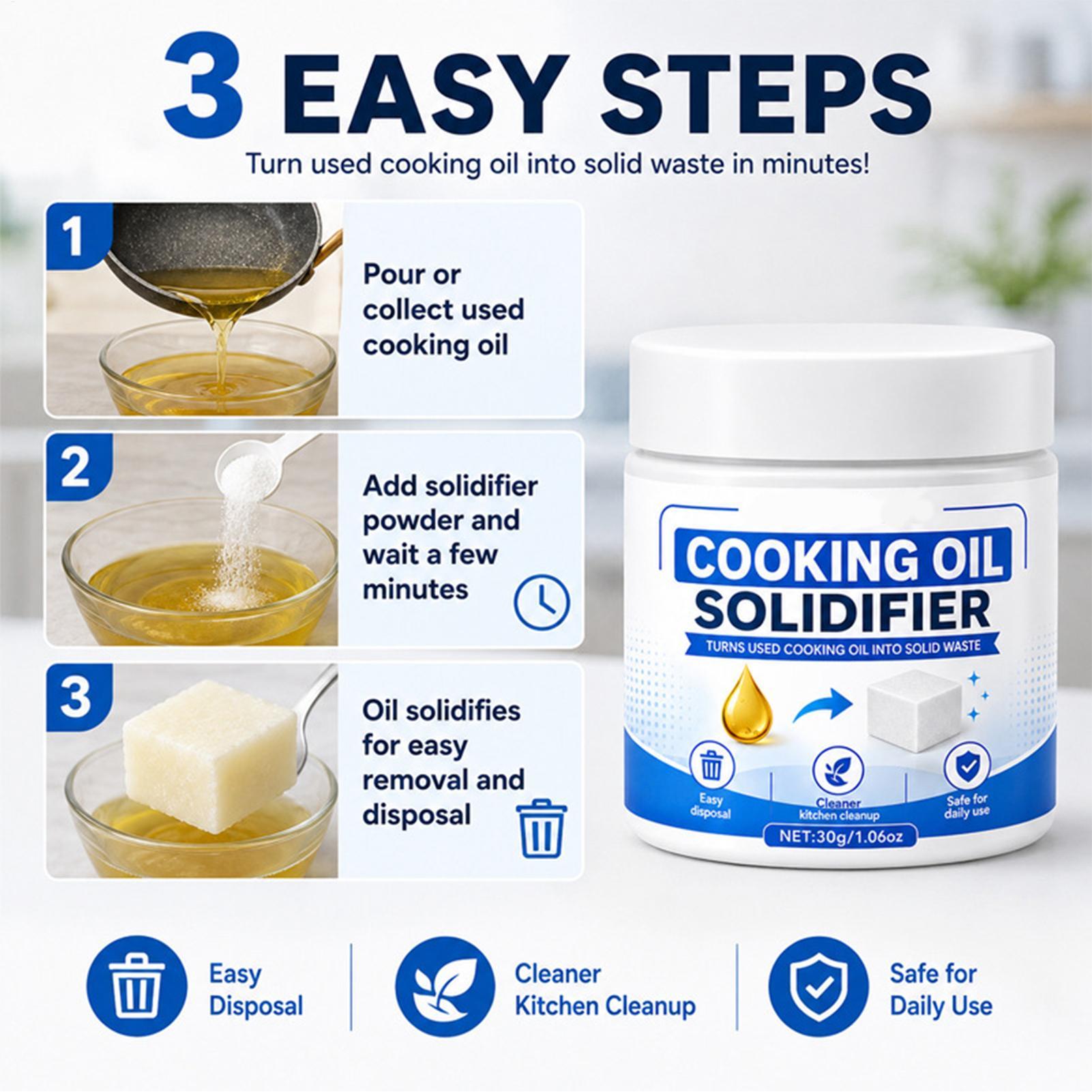 30g Solidificador de Aceite de - Home Cooking Oil Disposal reseña y precio