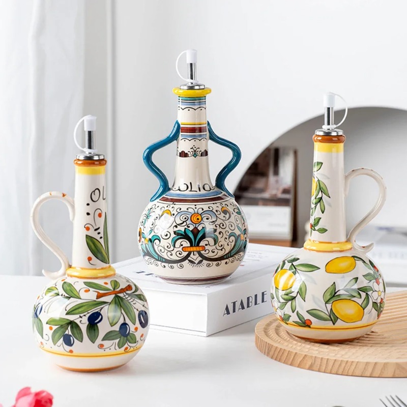 Botella de aceite de cerámica, - Home Cooking Delivery reseña y precio